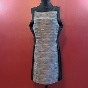 Calvin Klein Black and Gray Mini Dress